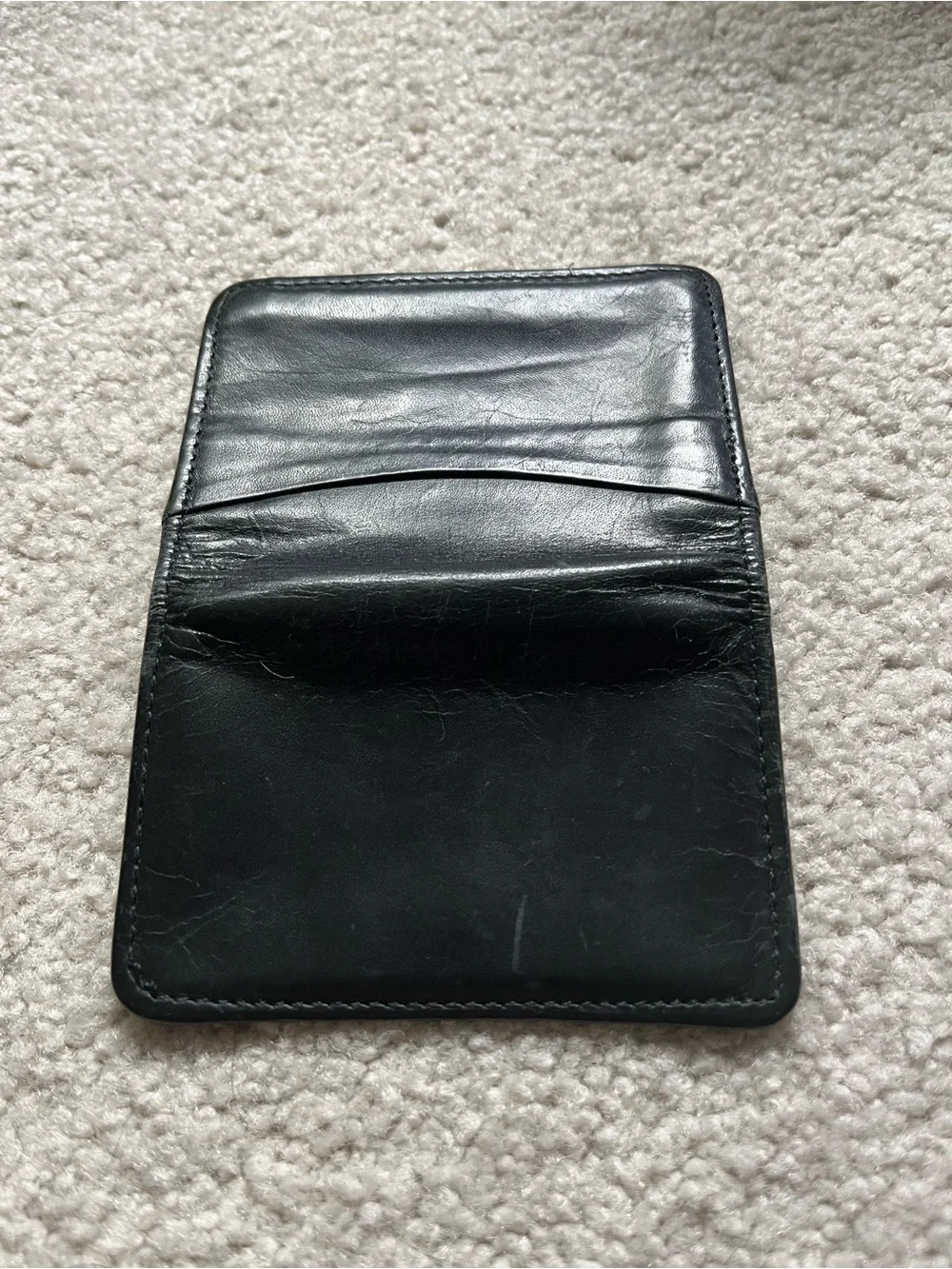 Classic Black Leather Card Case - Men Accessories